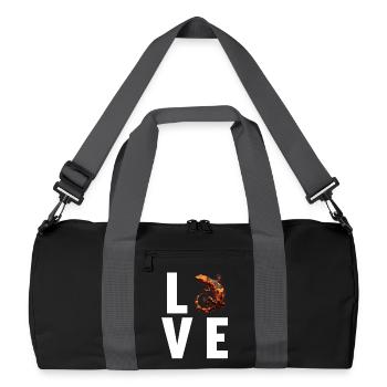 Fire Salamander Salamander - Recycled Duffel Bag - black/graphite grey - Front
