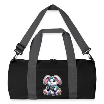 Osterhase Gaming - Recycelte Duffel Bag - Schwarz/Graphitgrau - Vorne