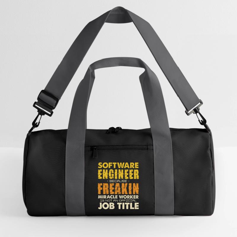 Software Engineer Freakin Miracle Worker Recycelte Duffel Bag