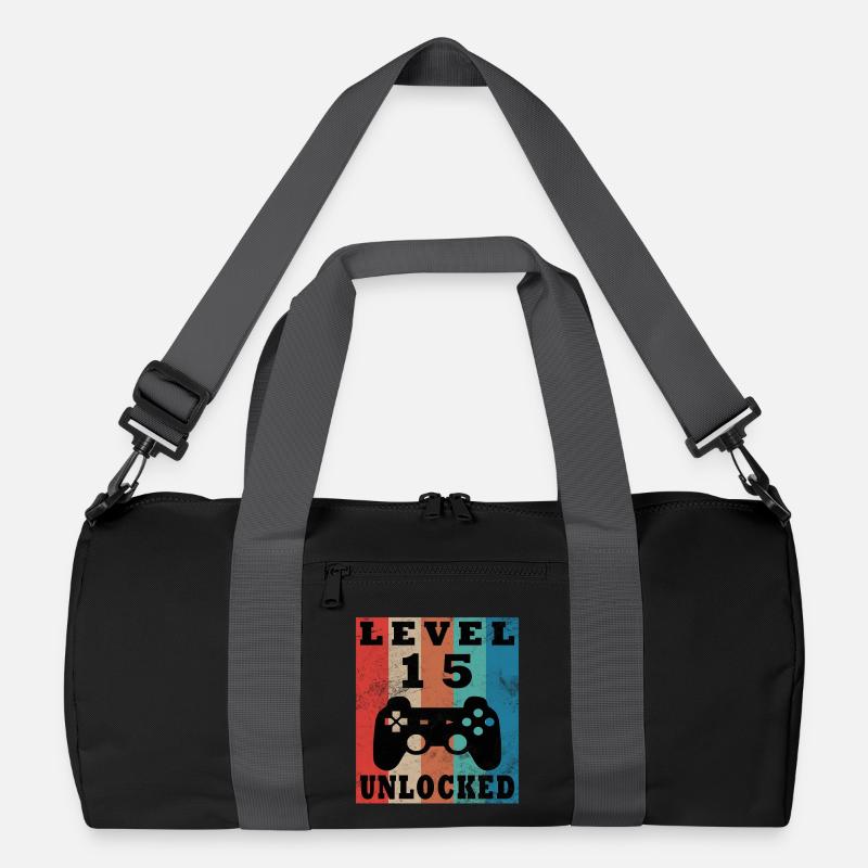Level 15 Freigeschaltet Retro Controller Recycelte Duffel Bag