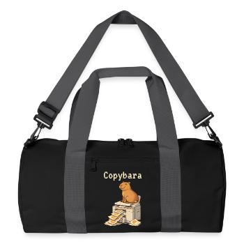 Copybara Capybara sur l’humour de bureau de la photocopieuse - Sac de sport recyclé - noir/gris graphite - Devant