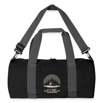 Smaller dimension glitched | Micro house - Recycled Duffel Bag - black/graphite grey - Front