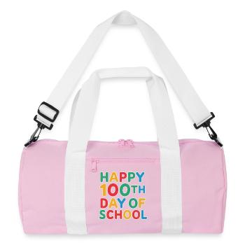 Hundredth day of school: jubilation - Recycled Duffel Bag - pink/white - Front