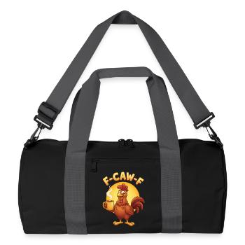 F Caw F Poulet au Café - Sac de sport recyclé - noir/gris graphite - Devant