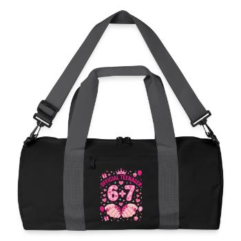 Official Teenager 13th 6+7 Hearts - Recycled Duffel Bag - black/graphite grey - Front