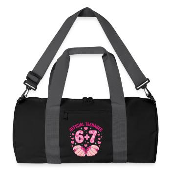 Official Teenager 67 Hearts 13th Birthday - Recycled Duffel Bag - black/graphite grey - Front