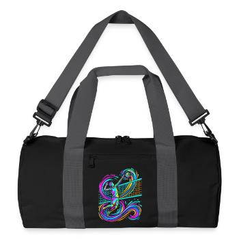 Volley-ball - Sac de sport recyclé - noir/gris graphite - Devant