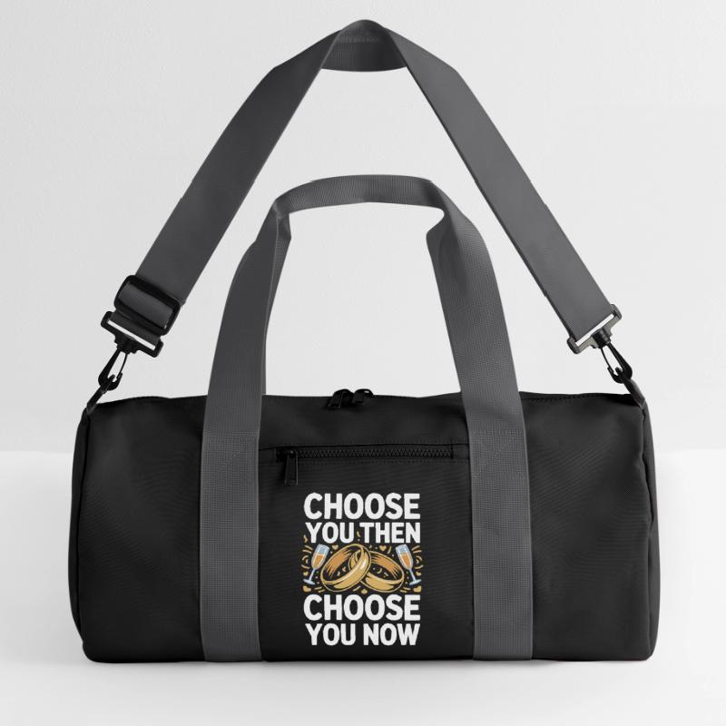 Hochzeitstag des Ehepaares 2026 Ehemann und Ehefrau Recycelte Duffel Bag