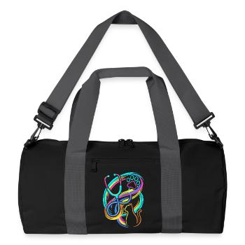 vétérinaire - Sac de sport recyclé - noir/gris graphite - Devant