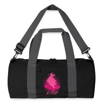 K-POP Finger Heart Musique coréenne Amour - Sac de sport recyclé - noir/gris graphite - Devant