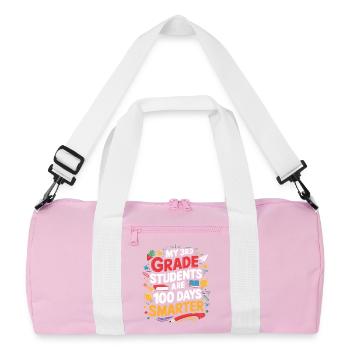 Troisième Classe : 100 jours plus intelligents - Sac de sport recyclé - rose/blanc - Devant