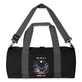 No Wi-Fi, more XP | Van Life Freedom - Recycled Duffel Bag - black/graphite grey - Front