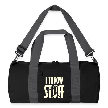 Je lance un tee sportif au bâton - Sac de sport recyclé - noir/gris graphite - Devant