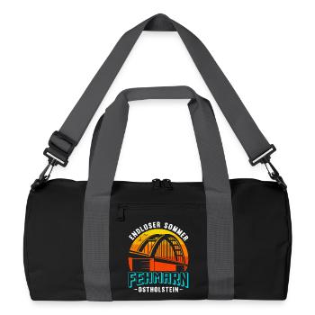 Mer Baltique ÉTÉ SANS FIN FEHMARN OSTHOLSTEIN Drôle - Sac de sport recyclé - noir/gris graphite - Devant