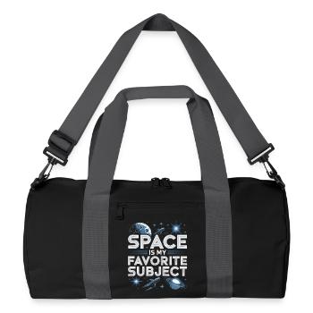 Astronom Galaxy Outerspace Universe Astronomie - Recycelte Duffel Bag - Schwarz/Graphitgrau - Vorne