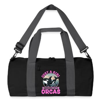 Funny Orca - Recycelte Duffel Bag - Schwarz/Graphitgrau - Vorne
