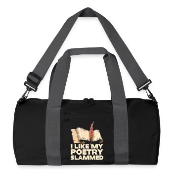 La poésie frappe sur la plume Tee - Sac de sport recyclé - noir/gris graphite - Devant