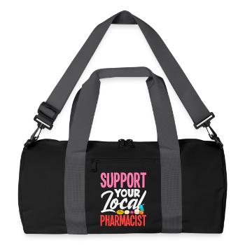 Support your local pharmacist - Recycled Duffel Bag - black/graphite grey - Front