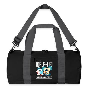 Koala Pharmacist Pharmacy Technician - Recycled Duffel Bag - black/graphite grey - Front