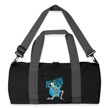 Médiator squelette – Rock and Roll Forever Metal - Sac de sport recyclé - noir/gris graphite - Devant