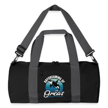 Funny Orca - Recycelte Duffel Bag - Schwarz/Graphitgrau - Vorne