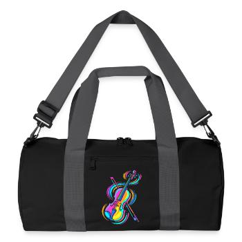 violon - Sac de sport recyclé - noir/gris graphite - Devant