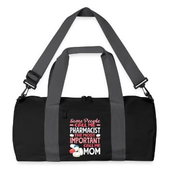 Pharmacist Mom Pharmacy Technician Mother - Recycled Duffel Bag - black/graphite grey - Front