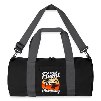 Pharmacists Speak Fluently Pharmacy Technician - Recycled Duffel Bag - black/graphite grey - Front