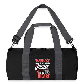 Christ Christ Pharmacist Jesus Pharmacy - Recycled Duffel Bag - black/graphite grey - Front