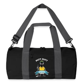 Golf lustige Gans - Recycelte Duffel Bag - Schwarz/Graphitgrau - Vorne