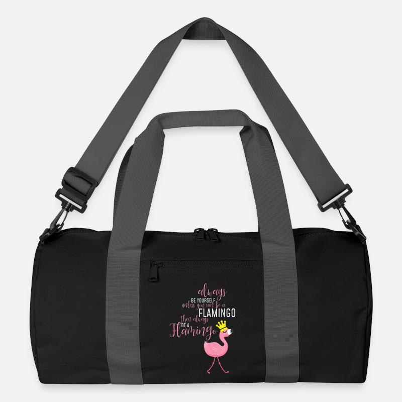 Flamingo Selbstsein: Einzigartige Botschaft Recycelte Duffel Bag