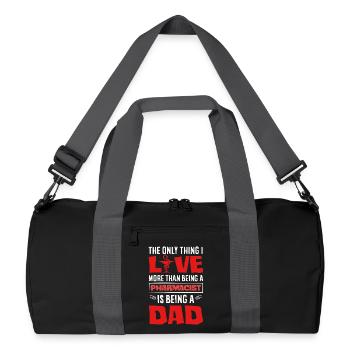Dear Pharmacists Pharmacy Technician Father Father - Recycled Duffel Bag - black/graphite grey - Front