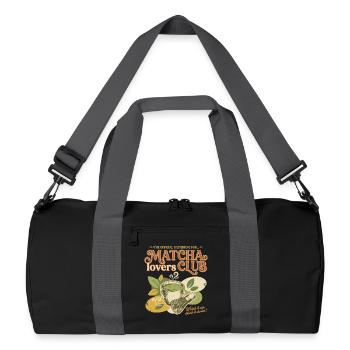 Official Matcha Lovers Club Whisk It Up Drink It - Recycled Duffel Bag - black/graphite grey - Front