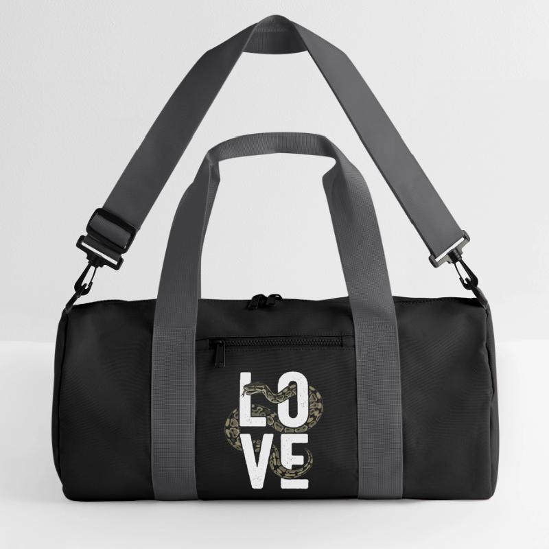 King Python Snakes LOVE Terrarium Python Recycled Duffel Bag