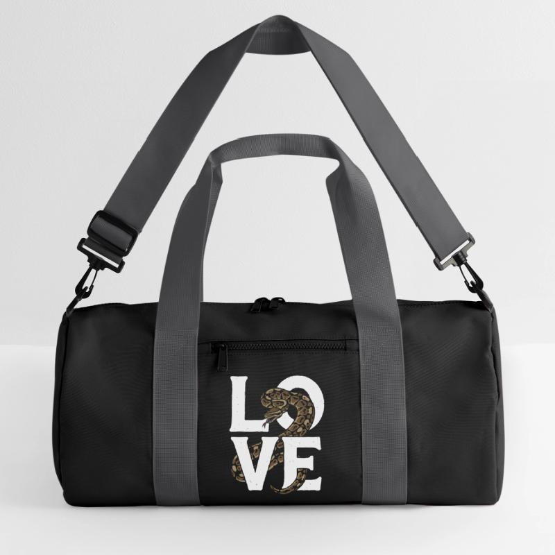 King Python Snakes LOVE Terrarium Python Recycled Duffel Bag
