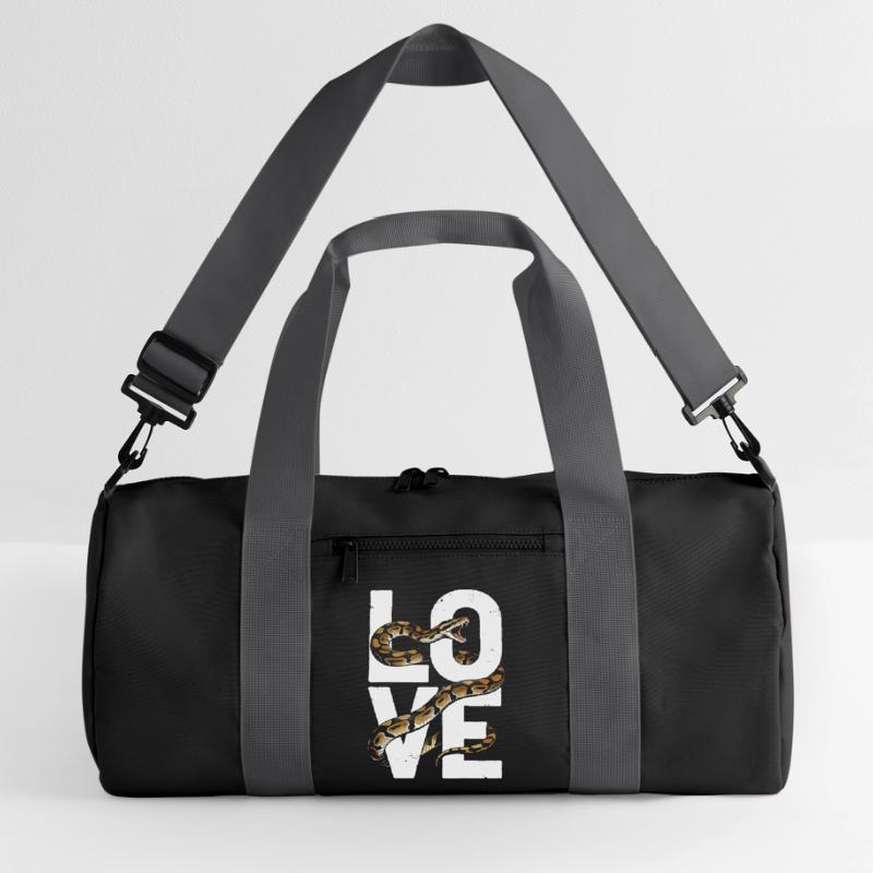 King Python Snakes LOVE Terrarium Python Recycled Duffel Bag