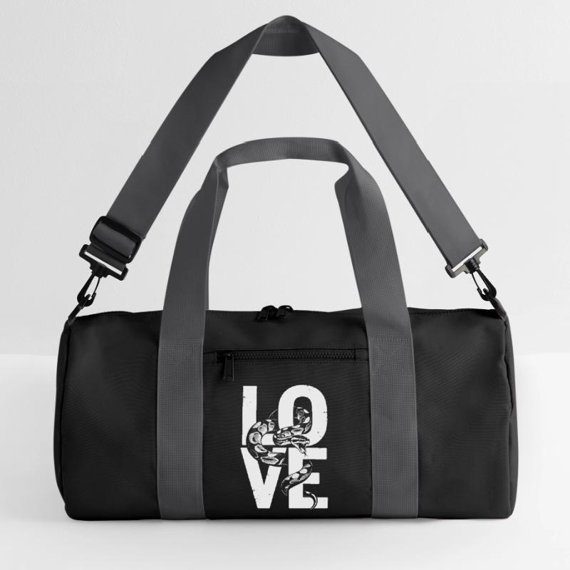King Python Snakes LOVE Terrarium Python Recycled Duffel Bag
