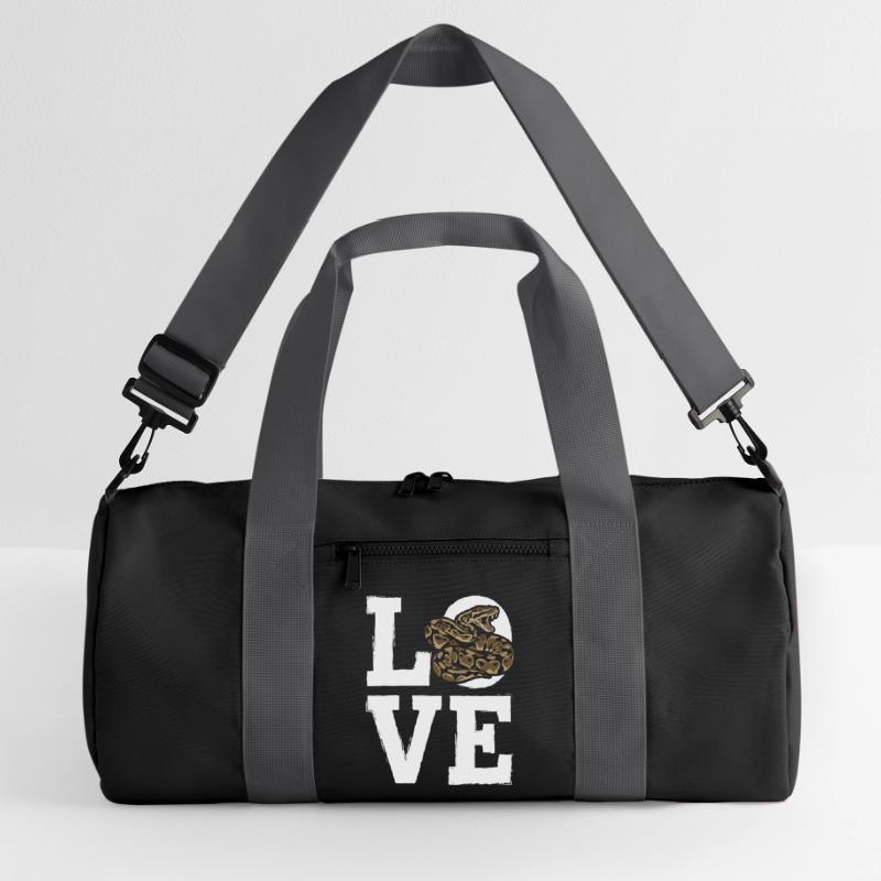King Python Snakes LOVE Terrarium Python Recycled Duffel Bag