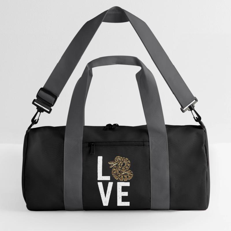 King Python Snakes LOVE Terrarium Python Recycled Duffel Bag
