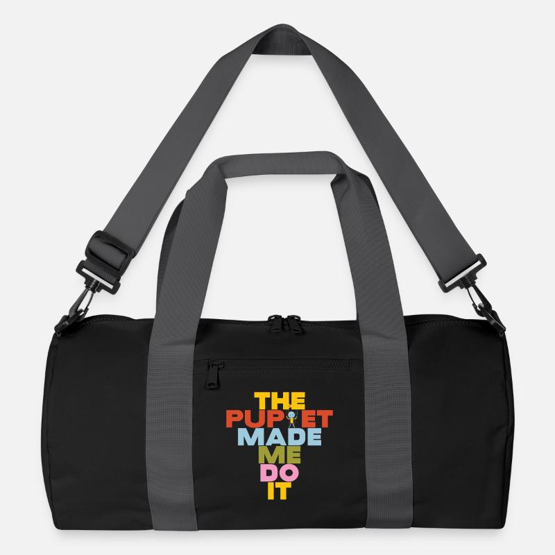 Puppet Made Me Do It Recycled Duffel Bag