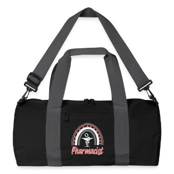 Boho Rainbow Pharmacist Pharmacy Technician - Recycled Duffel Bag - black/graphite grey - Front