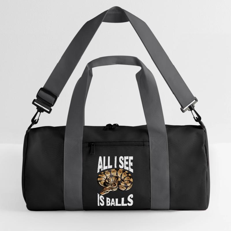 King Python Snakes Lover Terrarium Python Recycled Duffel Bag