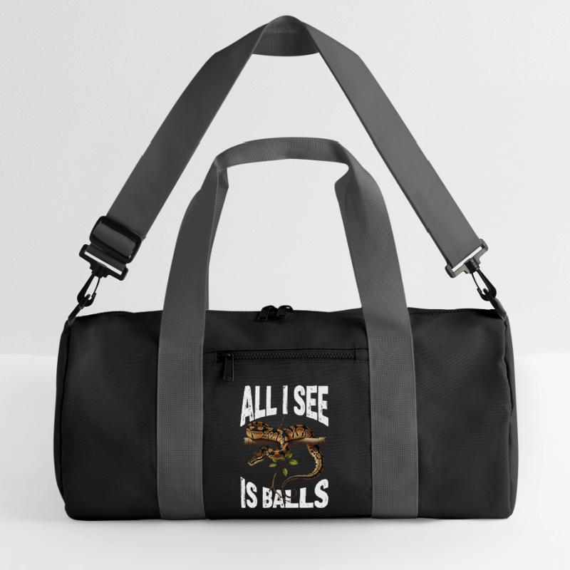 King Python Snakes Lover Terrarium Python Recycled Duffel Bag