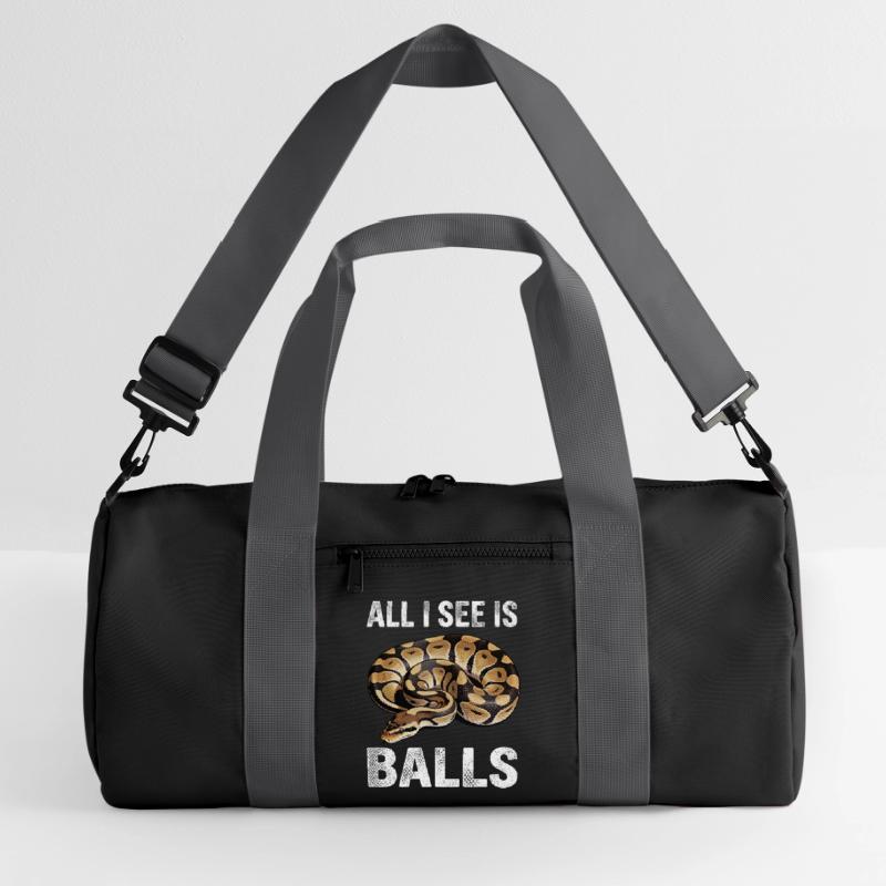 King Python Snakes Lover Terrarium Python Recycled Duffel Bag