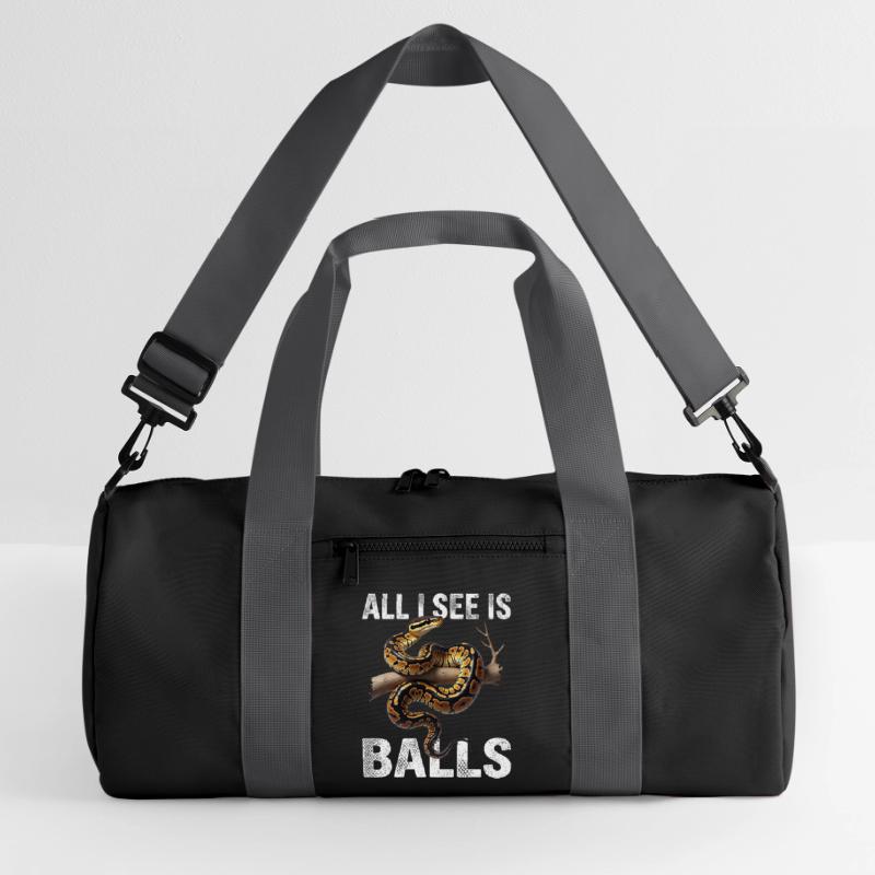 King Python Snakes Lover Terrarium Python Recycled Duffel Bag