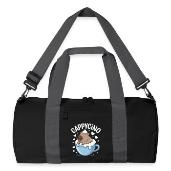 CAPPYCINO Drôle de dicton au café de capybara pour - Sac de sport recyclé - noir/gris graphite - Devant