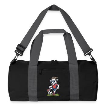 Z Soccer Goat With Sunglasses - Recycled Duffel Bag - black/graphite grey - Front