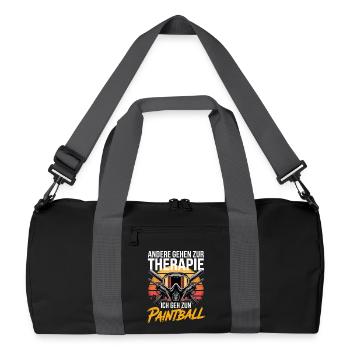 D’autres vont en thérapie, moi je vais au paintball - Sac de sport recyclé - noir/gris graphite - Devant