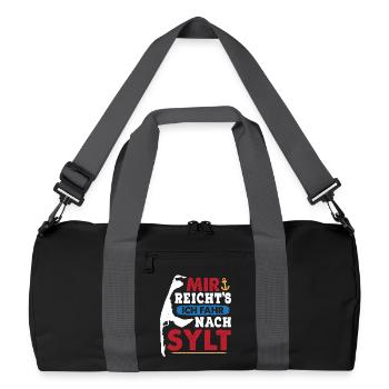 Vacances à la mer du Nord J’EN AI ASSEZ D’ALLER À SYLT Drôle - Sac de sport recyclé - noir/gris graphite - Devant