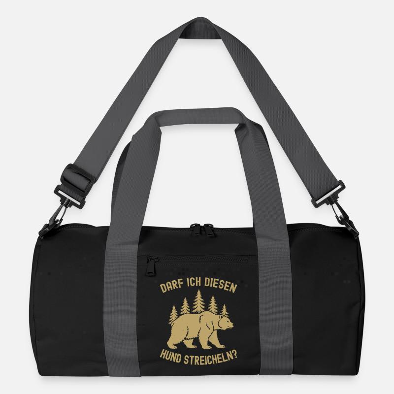 Wandern, Wanderung, Wanderer, Bär Meme Recycelte Duffel Bag
